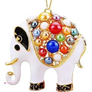 Junquiu Metal Elephant Ornaments Code…