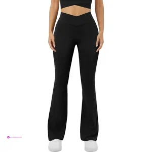 Reg Women Yoga Pants Crossover Flare