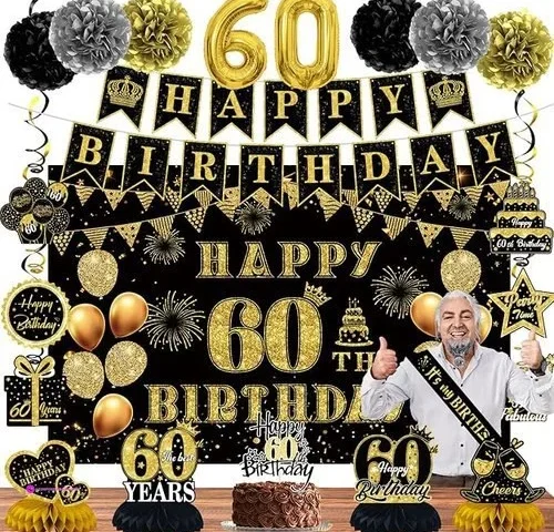 60th Birthday Decorations Code 4lrips…