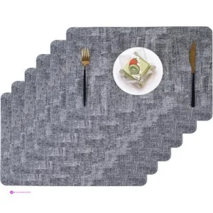 Dark Gray Leather Placemats Code Bqsx…
