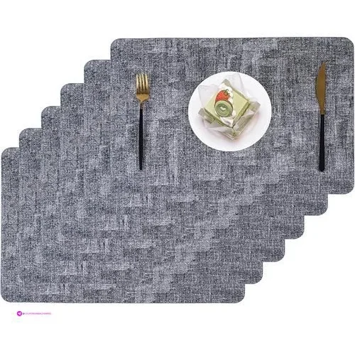Dark Gray Leather Placemats Code Bqsx…