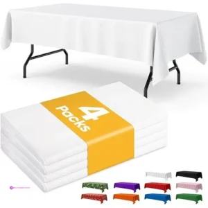 White Tablecloth Set Code Qxdpn7ab