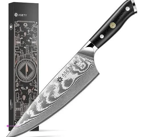 8-inch Damascus Chef Knife Code Qokii…