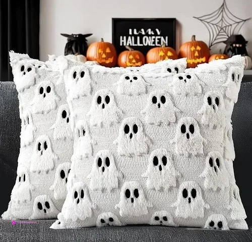 Miulee Halloween Pillow Covers Clip C…