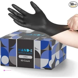 Black Nitrile Disposable Gloves Clip …