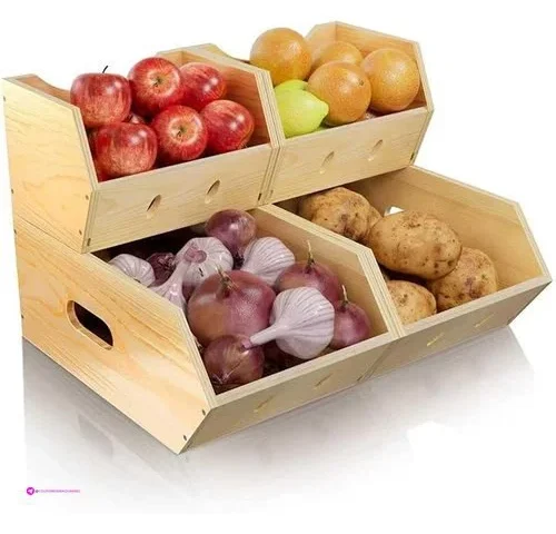 Set Stackable Wood Storage Bins Code