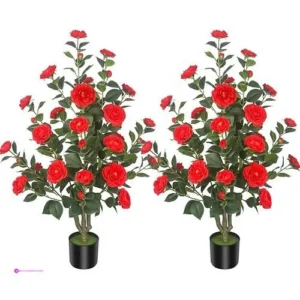 2pack Artificial Camellia Trees Off C…