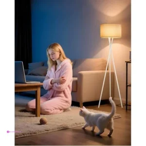 Reg Lightdot White Tripod Floor Lamp