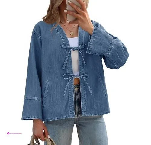 Reg Tankaneo Womens Tie Front Denim