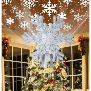 Silver Snowflake Tree Toppers Promo C…