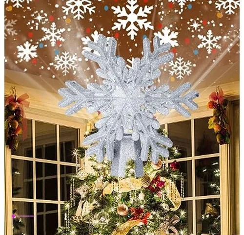 Silver Snowflake Tree Toppers Promo C…