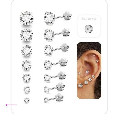 Hypoallergenic Stud Earrings Clip Cou…
