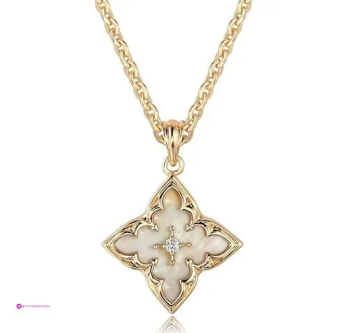 Fettero Gold Clover Necklaces Code Sz…