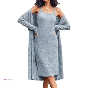 Reg Ekouaer Womens Knit Robe Set
