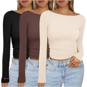 Reg Ekouaer Women Boat Neck Tops