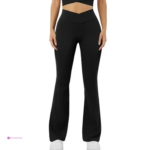 Reg Women Yoga Pants Crossover Flare