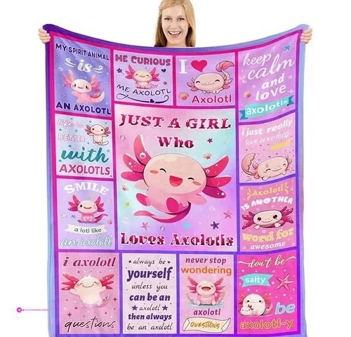 Axolotl Throw Blankets Code Bqsy9pzx