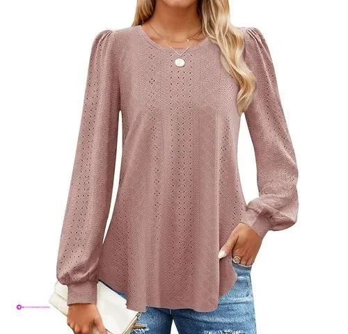 Low Women Long Sleeve Eyelet Shirt