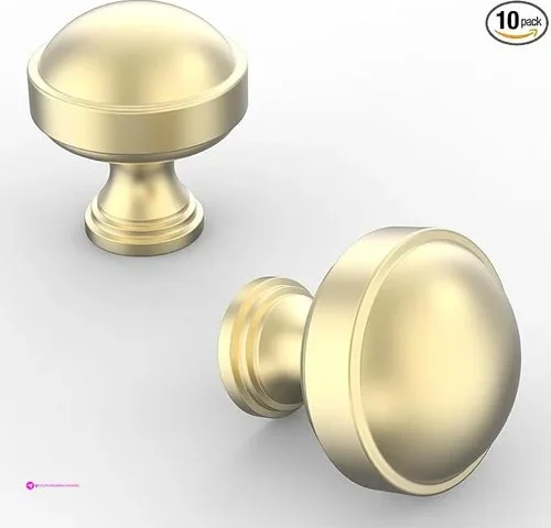 Asidrama 10 Pack Gold Kitchen Cabinet Knobs Round Drawer Cabinet