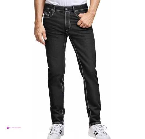 Ethanol Men S Slim Hyper Stretch Classic Straight Leg Denim