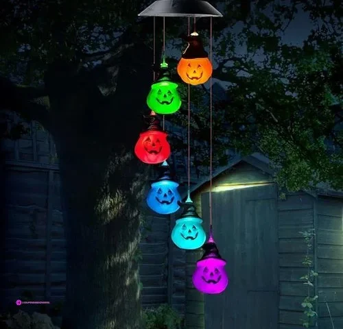 Goku Pumpkin Solar Wind Chimes For Outside Gifts For Grandma