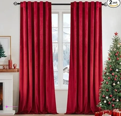 Miulee Velvet Curtains 96 Inches – Luxury Blackout Curtains For