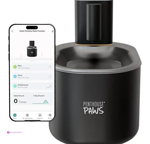 Penthouse Paws Smart Wireless Cat Water Fountain 3 5l 118oz