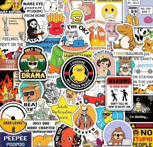 200 Pcs Funny Saying Stickers Pack For Adults Prank Meme