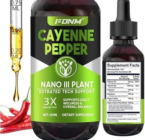 Cayenne Pepper Drops 60 Ml High-potency 100 Natural Cayenne Extract