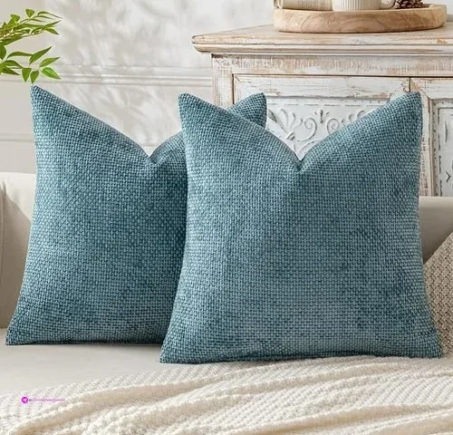 Miulee Pack Of 2 Coastal Blue Decorative Pillow Covers 18×18