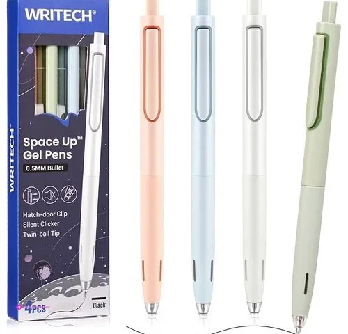 Writech Gel Pens Fine Point 0 5mm Retractable Black Ink