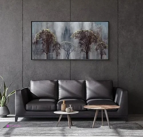 Klakla Gold And Brown Wall Art For Living Room Bedroom