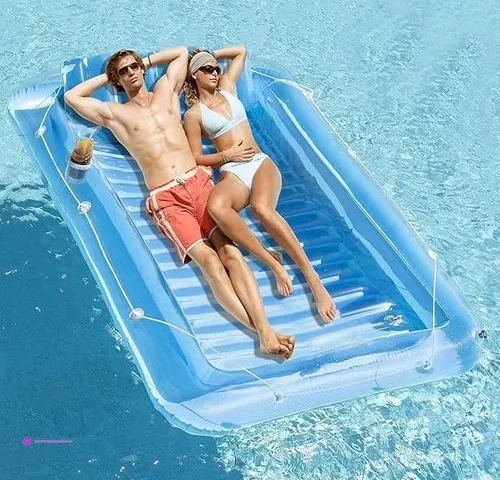Inflatable Pool Floats Lounger For Adults Blow Up Tanning Pool
