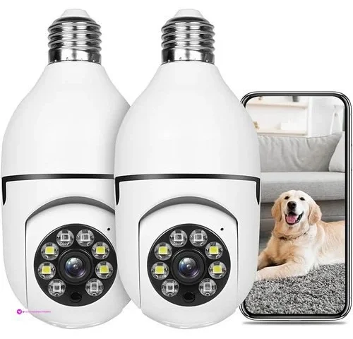 Upultra Light Bulb Security Camera Outdoor 2packs Hd Wireless 5ghz