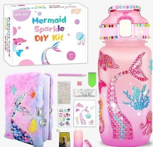 Sopuatsre Decorate Your Own Water Bottle Kits For Girls 4-6-8-10