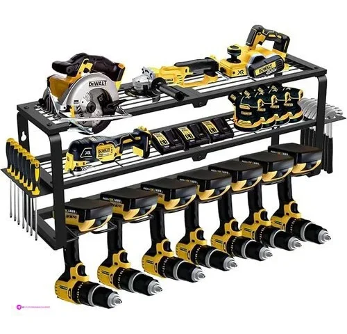 Goobetter 3 Layer Power Tool Organizer Wall Mount Cordless Drill