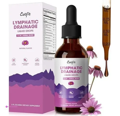 Lymphatic Drainage Drops Supplements For Immune Lymph System Support Cleanse