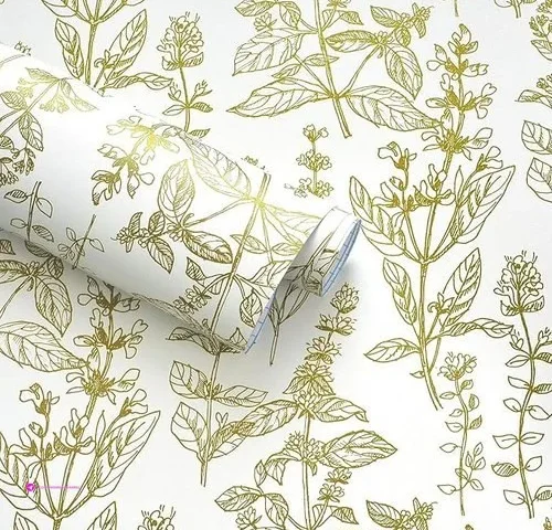 Kitico Peel And Stick Wallpaper White And Gold Wallpaper Boho