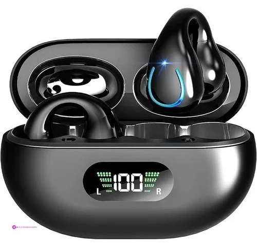 Ultra Open Ear Earbuds Bone Conduction Headphones Clip-on Wireless Earphone