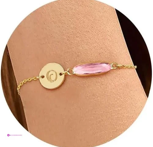 Funeia Dainty Gold Initial Bracelet For Women Trendy Non Tarnish