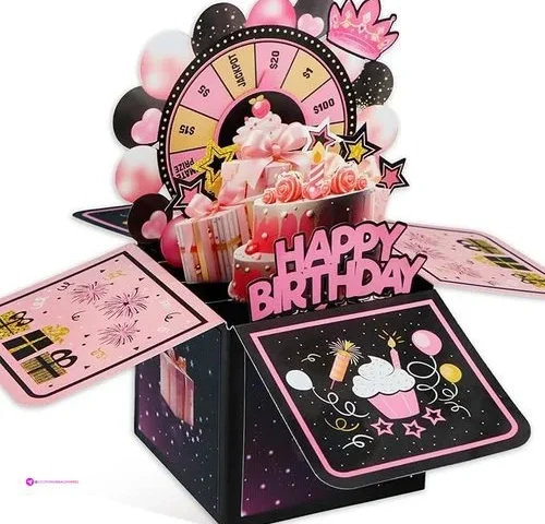 Facraft Pop Up Birthday Card – Handmade Happy Birthday Pop