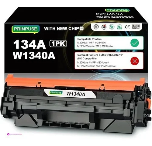 Prinpuse W1340a 134a Toner Cartridge With Chip Replacement For Hp