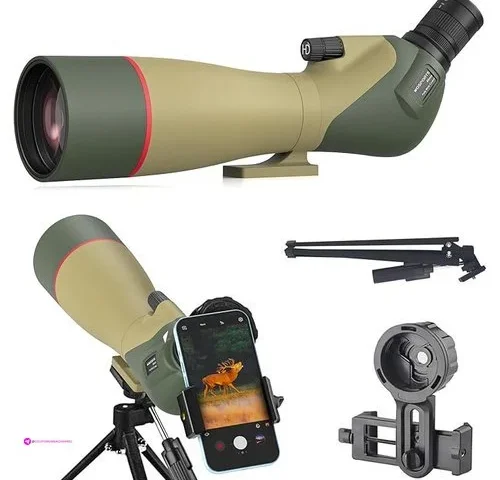 Wosports 25-75×85 Spotting Scopes With Tripod Carrying Bag Phone Adapter