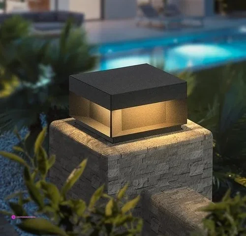 Luxfairy Modern Landscape Post Light 9 8 Outdoor 120v High