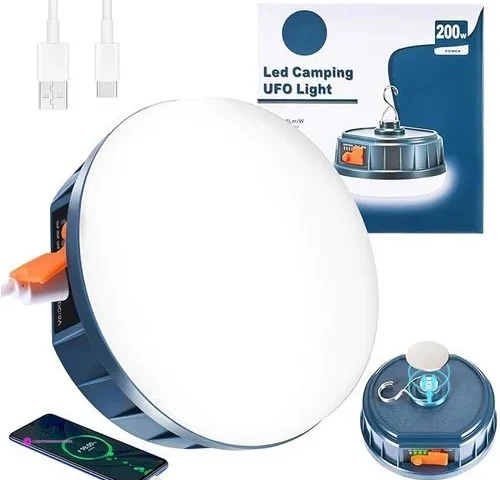 Led Hanging Camping Lantern Rechargeable Essentials 200w Outdoor Camping Tent