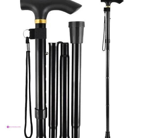 5-level Walking Cane Walking Sticks Foldable Folding Cane-lightweight Adjustable And