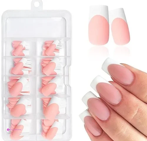 Eternalclassic 120pcs White French Tip Press On Nails Medium Square