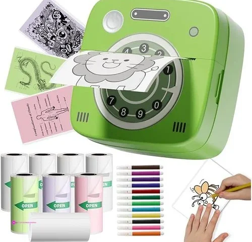 Dolewa Mini Sticker Printer Portable Pocket Note Printers With 8