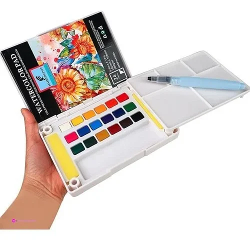 Maikedepot Watercolor Paint Set Vivid Colors Travel Paint Set Graspable