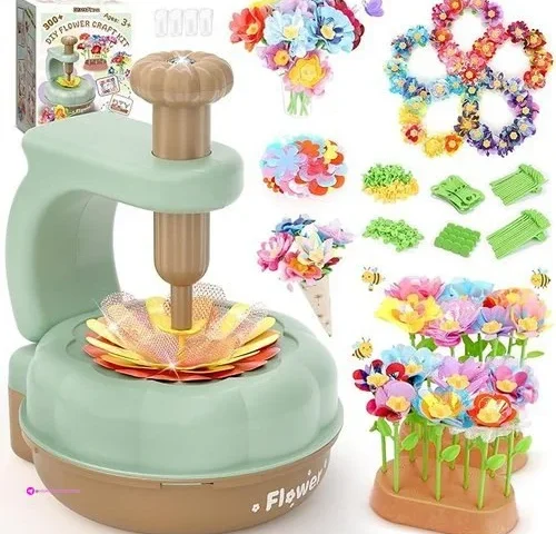 Girlshome 300 Pcs Fabric Flower Bouquets Toys Diy Flower Crafts
